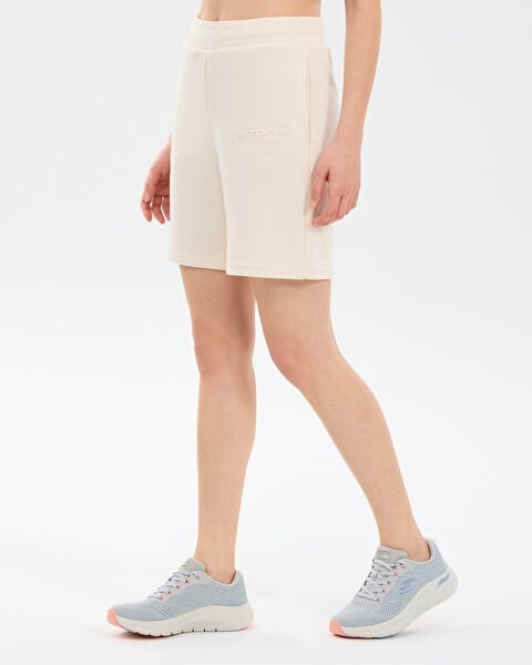 Skechers W Essential 5 Inch Sweat Short Sweat Short Beyaz Kadın Şort