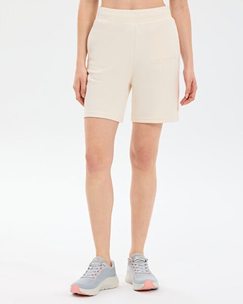 Skechers W Essential 5 Inch Sweat Short Sweat Short Beyaz Kadın Şort
