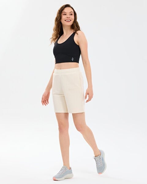 Skechers W Essential 5 Inch Sweat Short Sweat Short Beyaz Kadın Şort