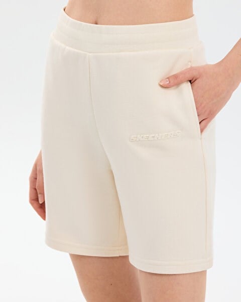 Skechers W Essential 5 Inch Sweat Short Sweat Short Beyaz Kadın Şort