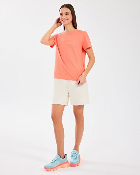 Skechers W Essential Crewneck T-Shirt Pudra Kadın T-Shirt