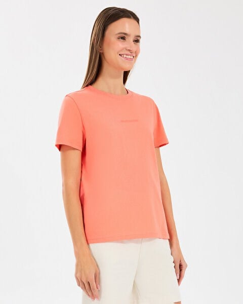 Skechers W Essential Crewneck T-Shirt Pudra Kadın T-Shirt