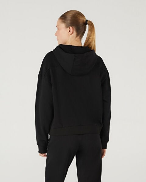 Skechers W Essential Full Zip Sweatshirt Siyah Kadın Sweatshirt