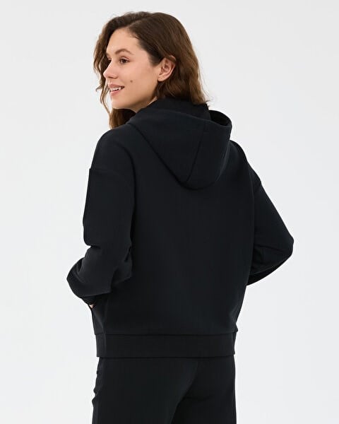 Skechers W Essential Full Zip Sweatshirt Siyah Kadın Sweatshirt