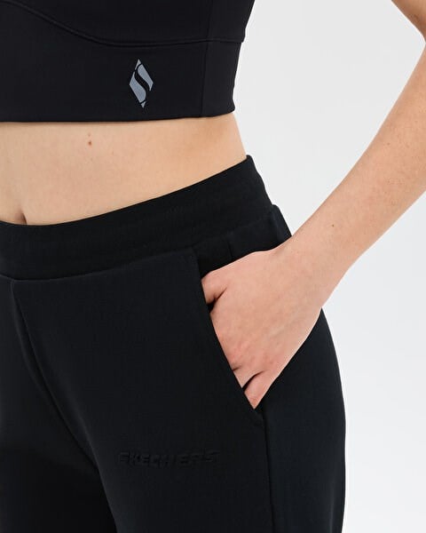Skechers W Essential Regular Sweatpant Siyah Kadın Eşofman Alt