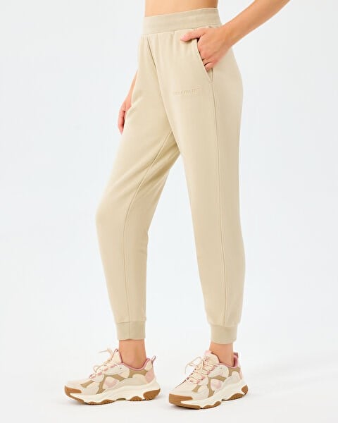 Skechers W Essentials Jogger Sweatpant Bej Kadın Eşofman Alt