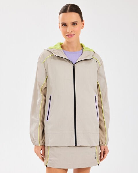 Skechers W Fullzip Jacket Beyaz Kadın Ceket