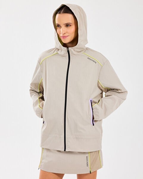 Skechers W Fullzip Jacket Beyaz Kadın Ceket