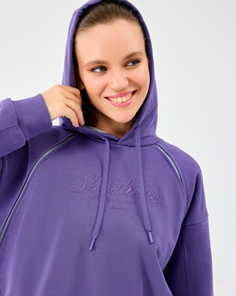 Skechers W Hoodie Sweatshirt Mor Kadın Sweatshirt