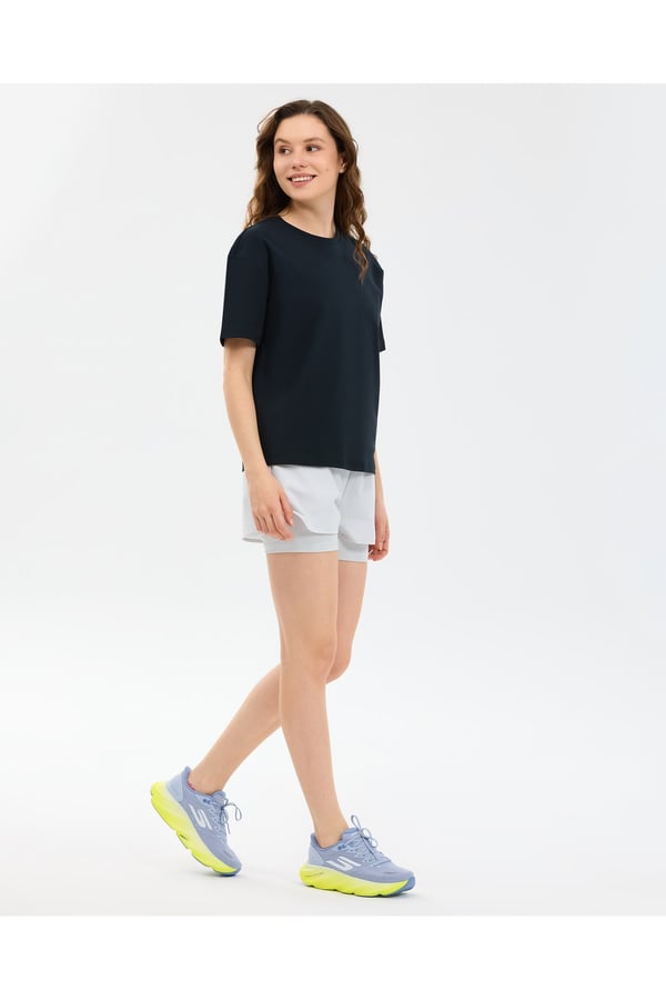 Skechers W Loose Fit T-shirt Siyah Kadın T-Shirt