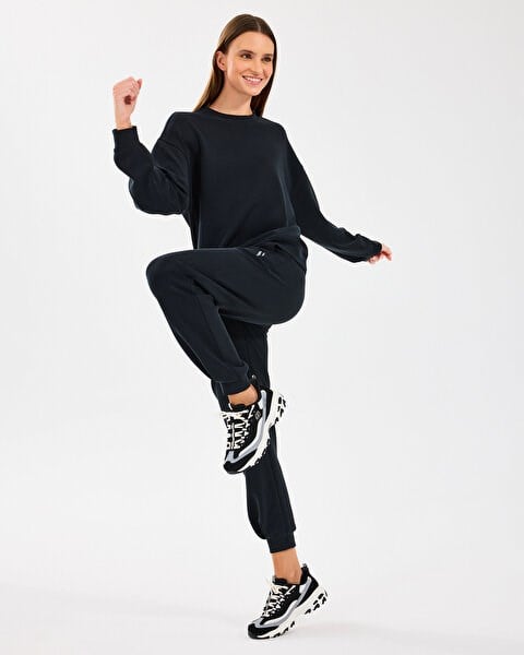 Skechers W Lounge Jogger Sweatpant Siyah Kadın Eşofman Alt