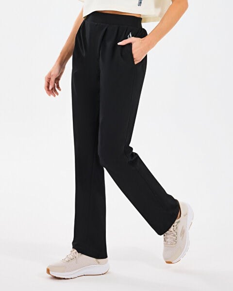 Skechers W Micro Wide Leg Pant Siyah Kadın Eşofman Alt