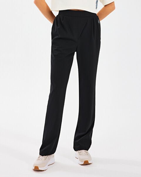 Skechers W Micro Wide Leg Pant Siyah Kadın Eşofman Alt