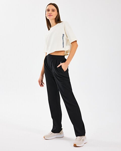 Skechers W Micro Wide Leg Pant Siyah Kadın Eşofman Alt
