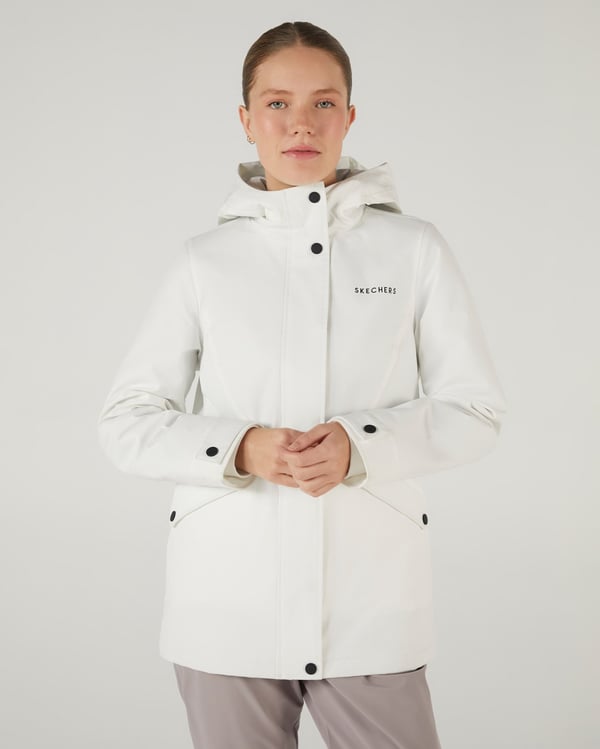 Skechers W OUTERWEAR PADDED JACKET Beyaz Kadın Ceket