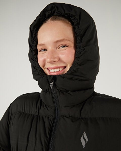 Skechers W OUTERWEAR PUFFER JACKET Siyah Kadın Ceket
