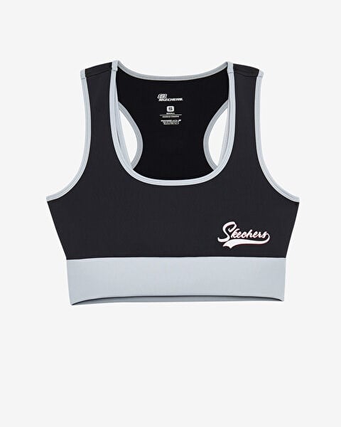 Skechers W PERFORMANCE COLL. MID SUPPORT BRA Siyah Kadın Sporcu Sütyeni (Bra)