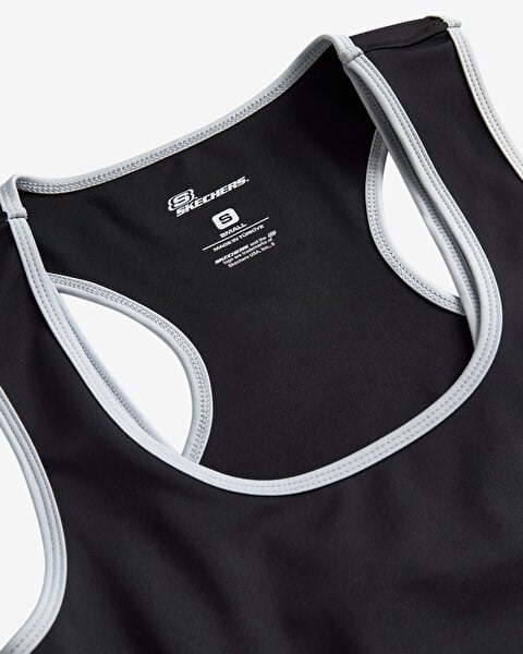 Skechers W PERFORMANCE COLL. MID SUPPORT BRA Siyah Kadın Sporcu Sütyeni (Bra)