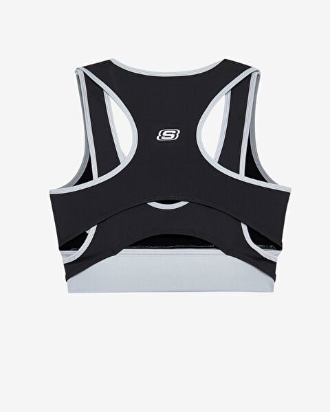 Skechers W PERFORMANCE COLL. MID SUPPORT BRA Siyah Kadın Sporcu Sütyeni (Bra)