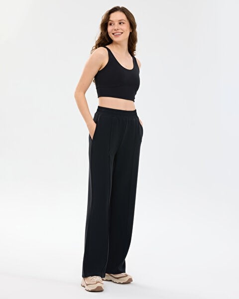 Skechers W Soft Touch Regular Sweatpant Siyah Kadın Eşofman Alt