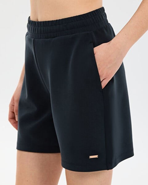 Skechers W Soft Touch Regular Sweatshort Siyah Kadın Şort