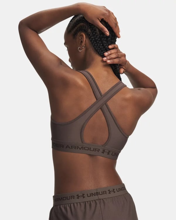 Under Armour Crossback Mid Bra Kahverengi Kadın Sporcu Sütyeni (Bra)