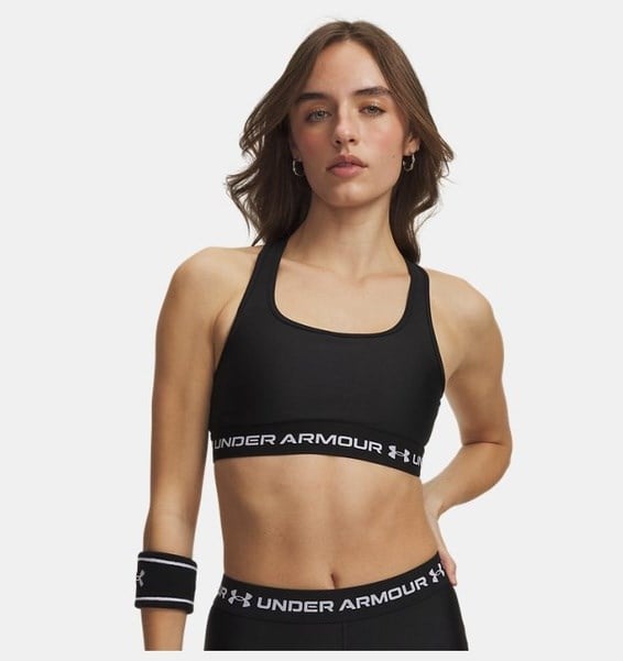 Under Armour Crossback Mid Bra Siyah Kadın Sporcu Sütyeni (Bra)