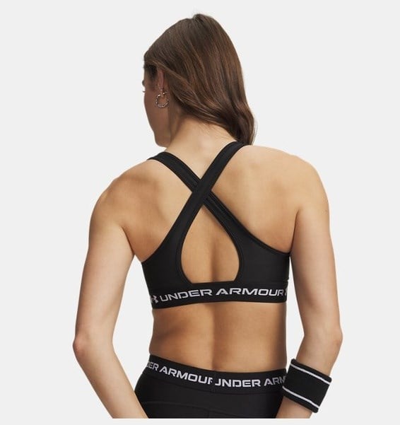 Under Armour Crossback Mid Bra Siyah Kadın Sporcu Sütyeni (Bra)