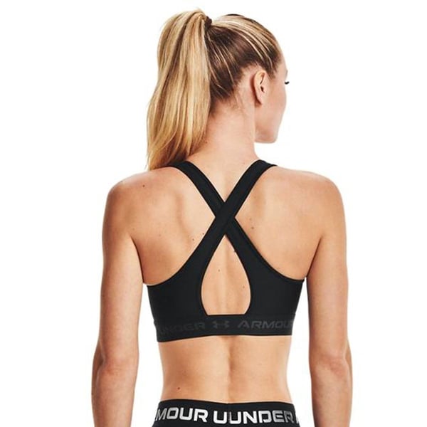 Under Armour Crossback Mid Bra Siyah Kadın Sporcu Sütyeni (Bra)