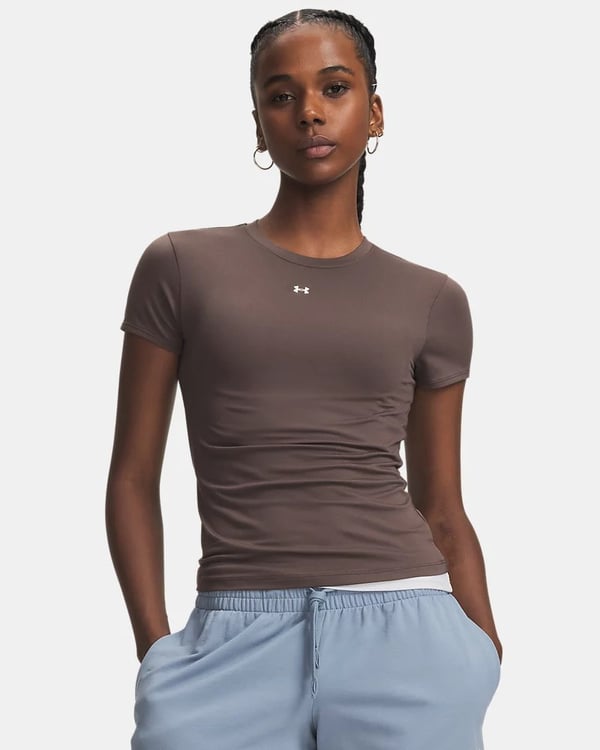 Under Armour Motion Fitted Ss Kahverengi Kadın T-Shirt