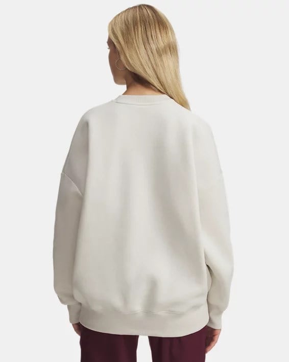 Under Armour Rival Flc OS Varsity Crew Beyaz Kadın Sweatshirt