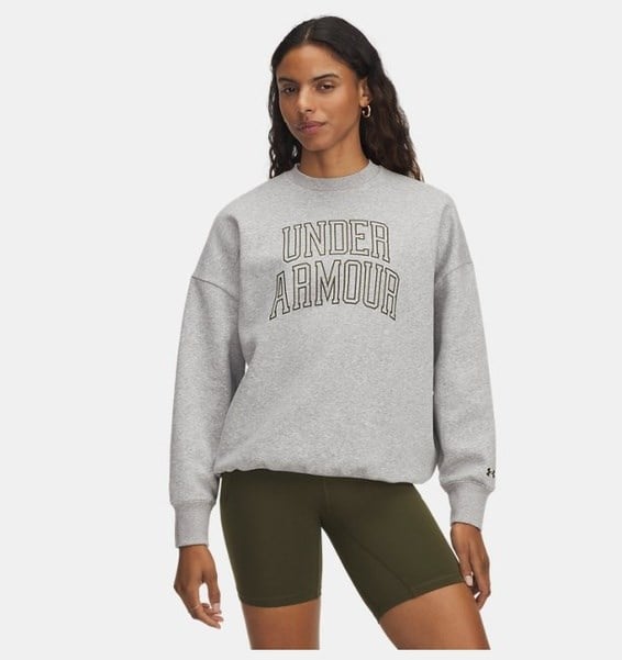 Under Armour Rival Flc OS Varsity Crew Gri Kadın Sweatshirt