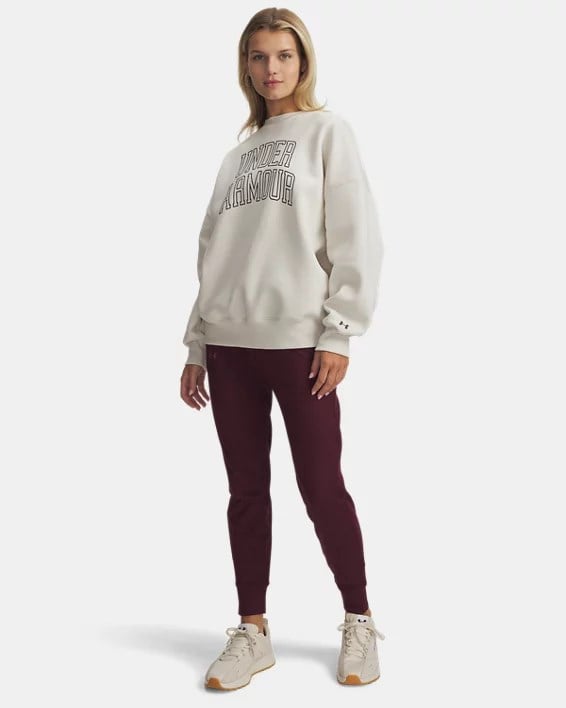 Under Armour Rival Flc OS Varsity Crew Beyaz Kadın Sweatshirt
