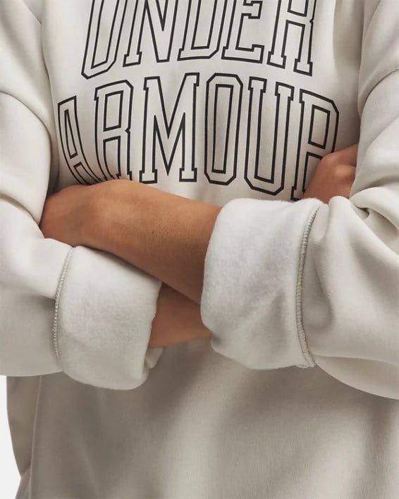 Under Armour Rival Flc OS Varsity Crew Beyaz Kadın Sweatshirt