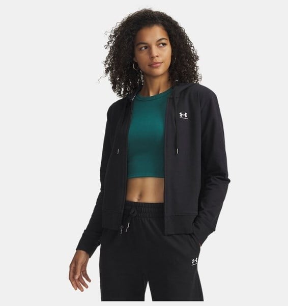 Under Armour Sport Terry FZ Siyah Kadın Ceket