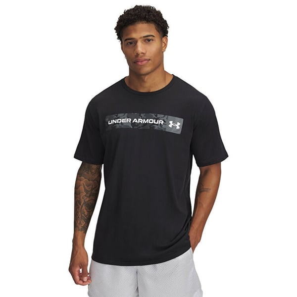 Under Armour UA CAMO CHEST STRIPE SS Siyah Erkek T-Shirt