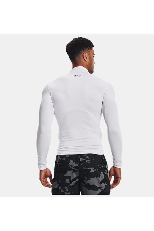 Under Armour UA CG Armour Comp Mock Beyaz Erkek T-Shirt