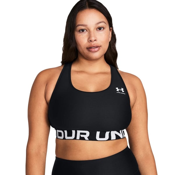 Under Armour UA HG Mid Branded Siyah Kadın Sporcu Sütyeni (Bra)