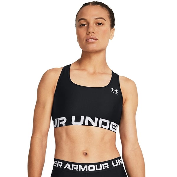 Under Armour UA HG Mid Branded Siyah Kadın Sporcu Sütyeni (Bra)