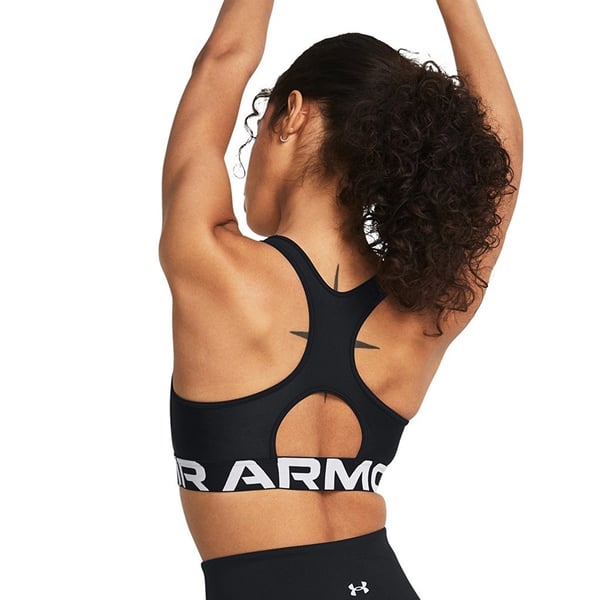Under Armour UA HG Mid Branded Siyah Kadın Sporcu Sütyeni (Bra)