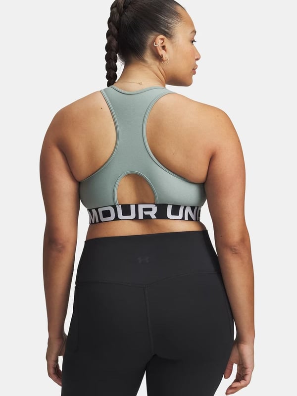 Under Armour UA HG Mid Branded Yeşil Kadın Sporcu Sütyeni (Bra)