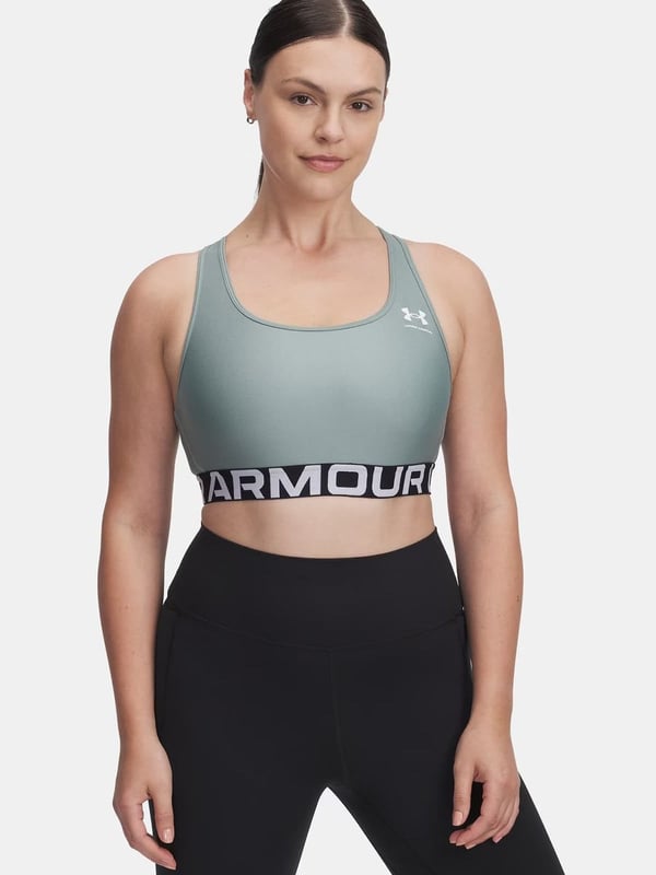 Under Armour UA HG Mid Branded Yeşil Kadın Sporcu Sütyeni (Bra)