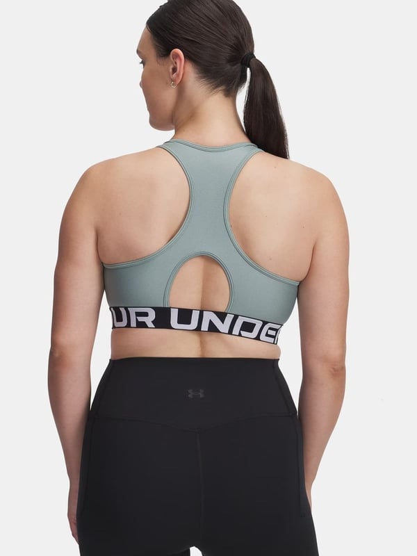 Under Armour UA HG Mid Branded Yeşil Kadın Sporcu Sütyeni (Bra)