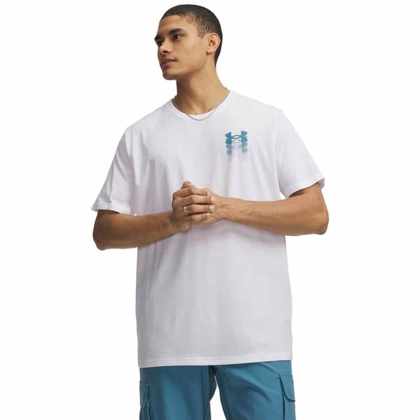 Under Armour UA M BLUR LOGO SS Beyaz Erkek T-Shirt