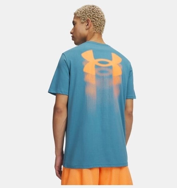 Under Armour UA M BLUR LOGO SS Mavi Erkek T-Shirt