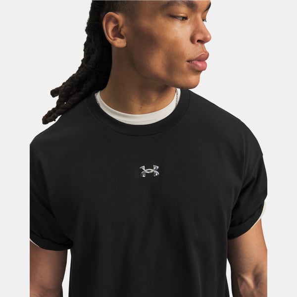 Under Armour Ua M Hwt Metal Logo Ss Siyah Erkek T-Shirt