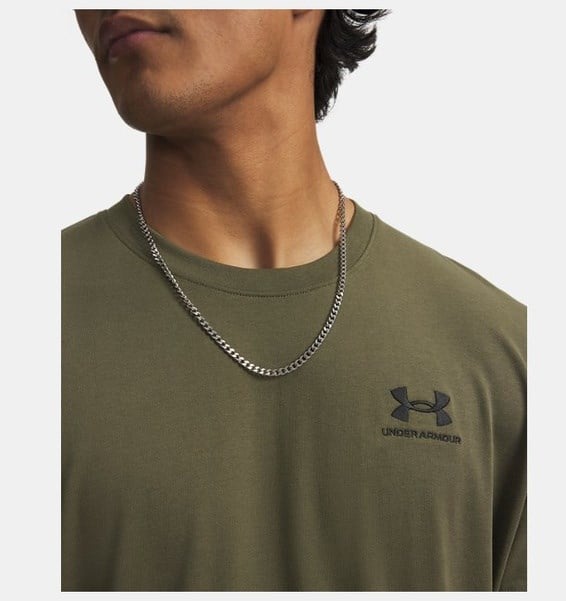 Under Armour Ua M Logo Emb Heavyweıght Ss Yeşil Erkek T-Shirt