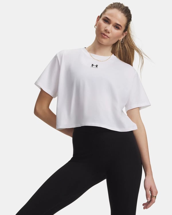 Under Armour Ua Rival Boxy Tee Solid Beyaz Kadın T-Shirt