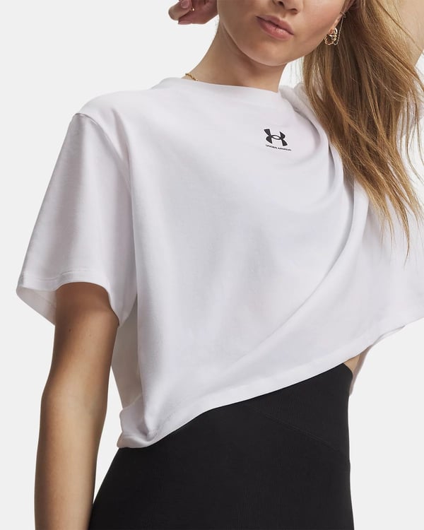 Under Armour Ua Rival Boxy Tee Solid Beyaz Kadın T-Shirt