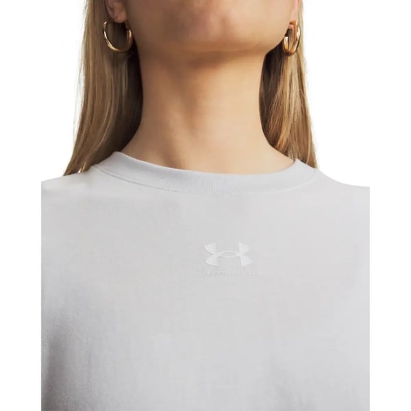 Under Armour UA Rival Boxy Tee Solid Gri Kadın T-Shirt